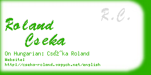 roland cseka business card